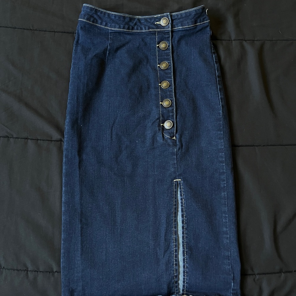 Denim Pencil Skirt